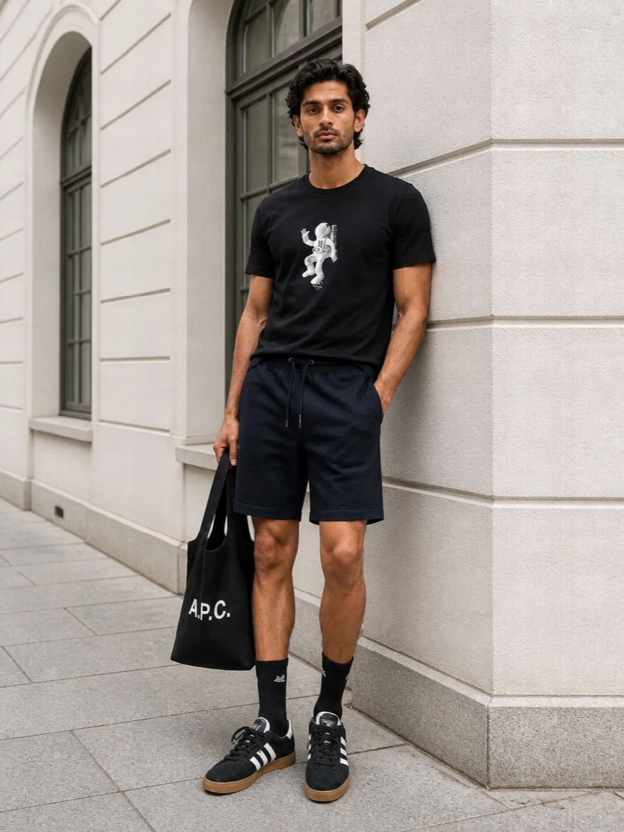 Paul smith astronaut tee navy shorts outfit
