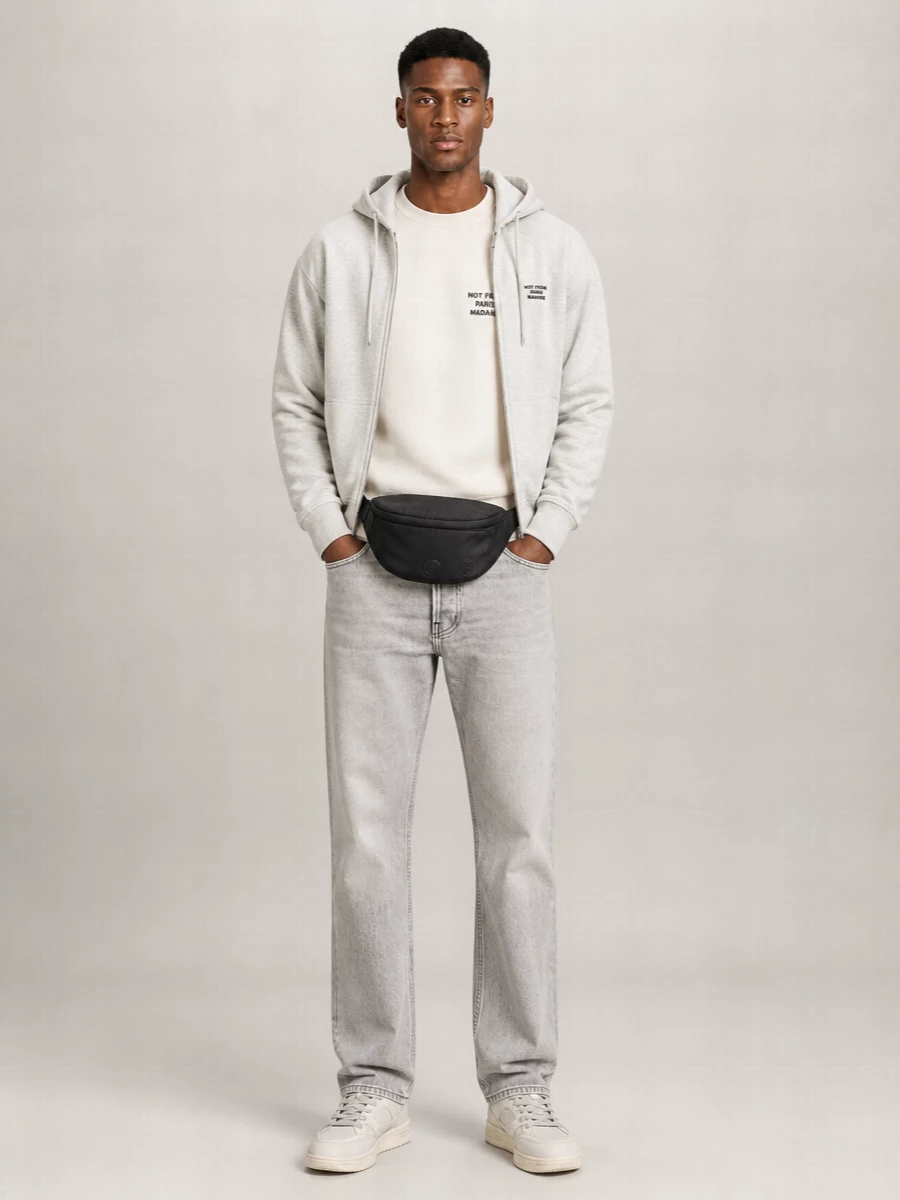 Drôle De Monsieur Cotton Hooded Zip Jacket