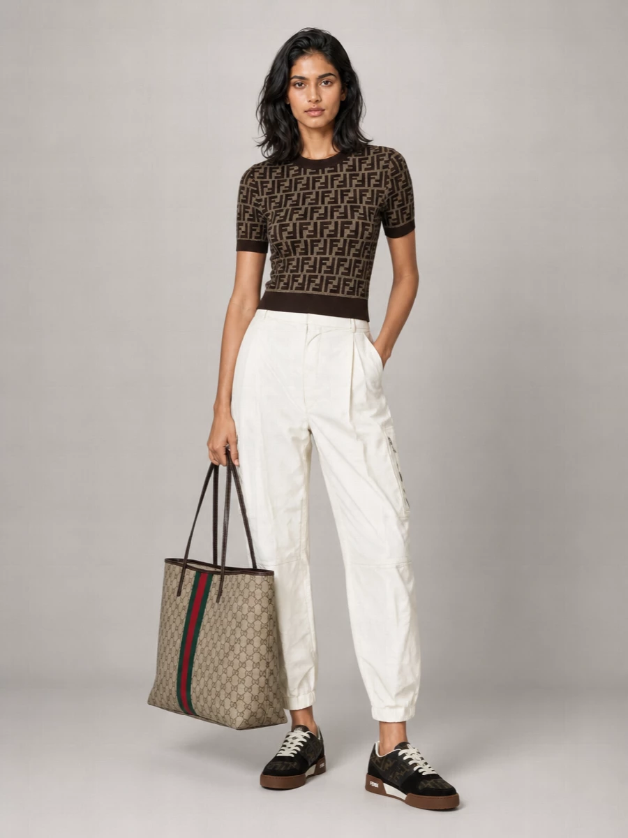 Fendi Leather Low-Top Sneakers