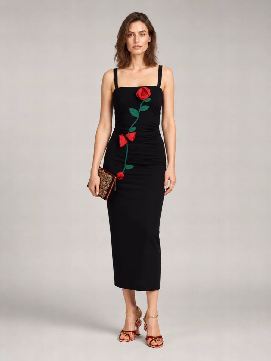 Dolce&Gabbana Velvet Embellished Clutch Bag