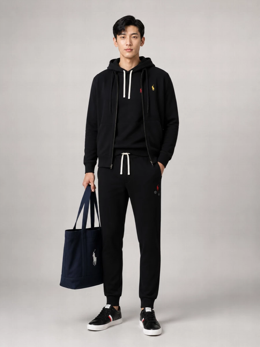Polo Ralph Lauren Hooded Zip Cotton-Blend Sweatshirt