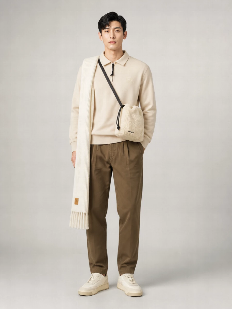 C.p. Company Cotton Polo Collar Sweatshirt