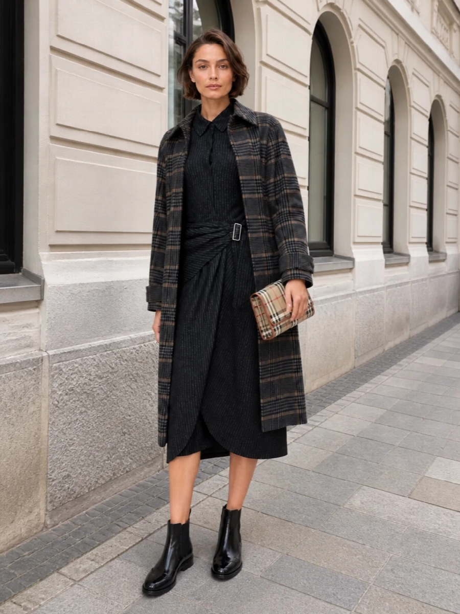 Isabel marant pinstripe dress churchs boots