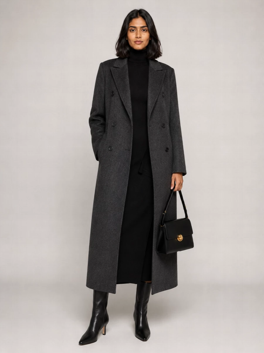 The Frankie Shop Wool Double-Breasted Coat