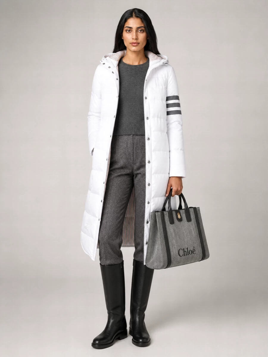 Chloé Chloé Carry Striped Canvas Travel Bag