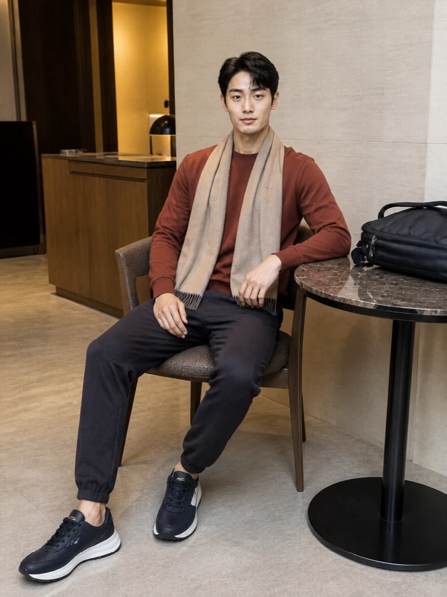 Emporio armani brick red sweatshirt navy joggers