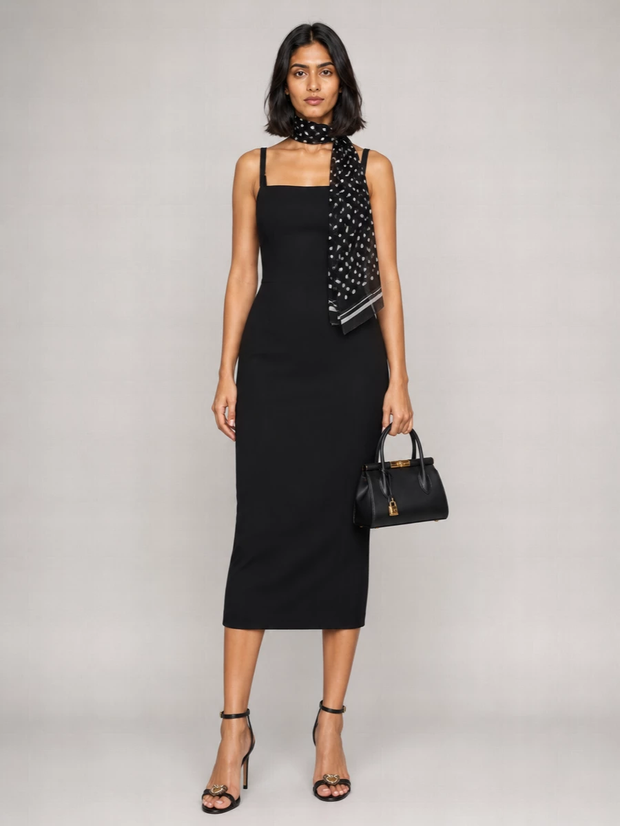 Dolce&Gabbana Silk Milano Stitch Midi Dress