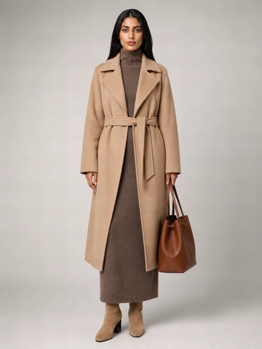 Max Mara camel hair belted coat