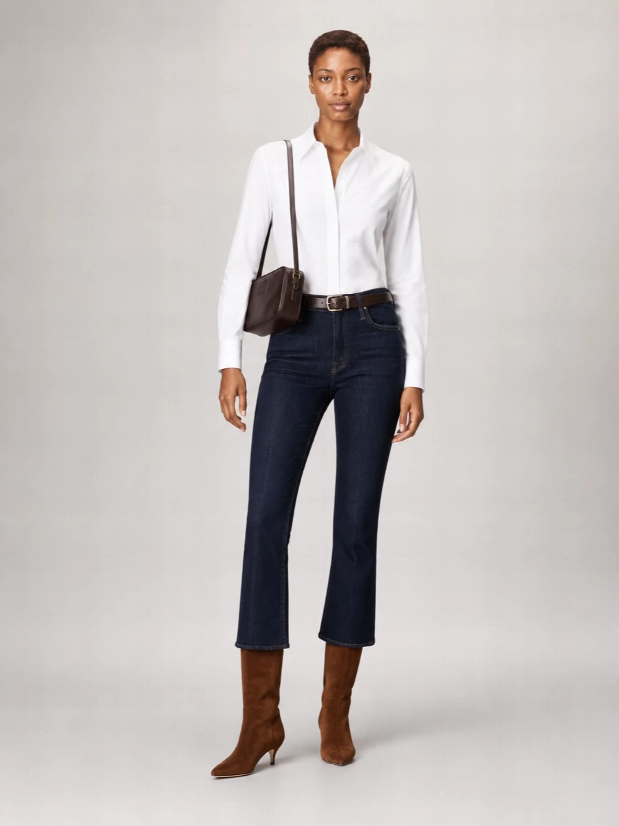 Mother Denim Mid-Rise Straight-Leg Jeans