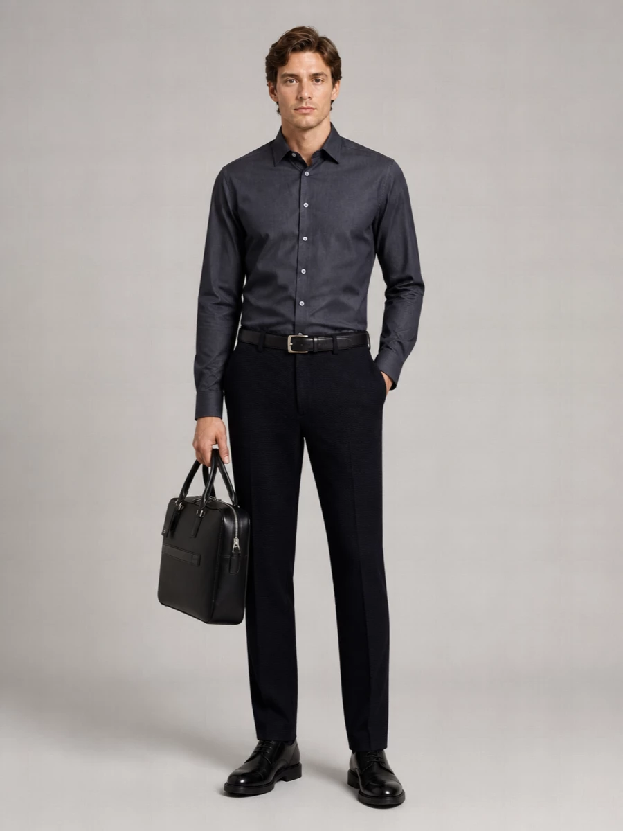 Giorgio Armani Denim Cotton Long-Sleeve Shirt