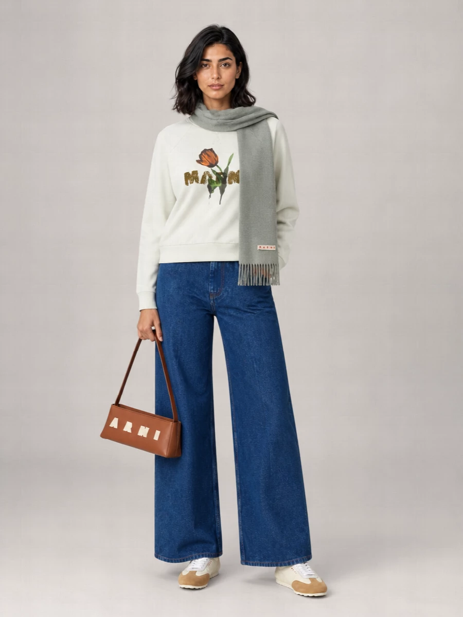 Marni Museo Baguette Leather Shoulder Bag