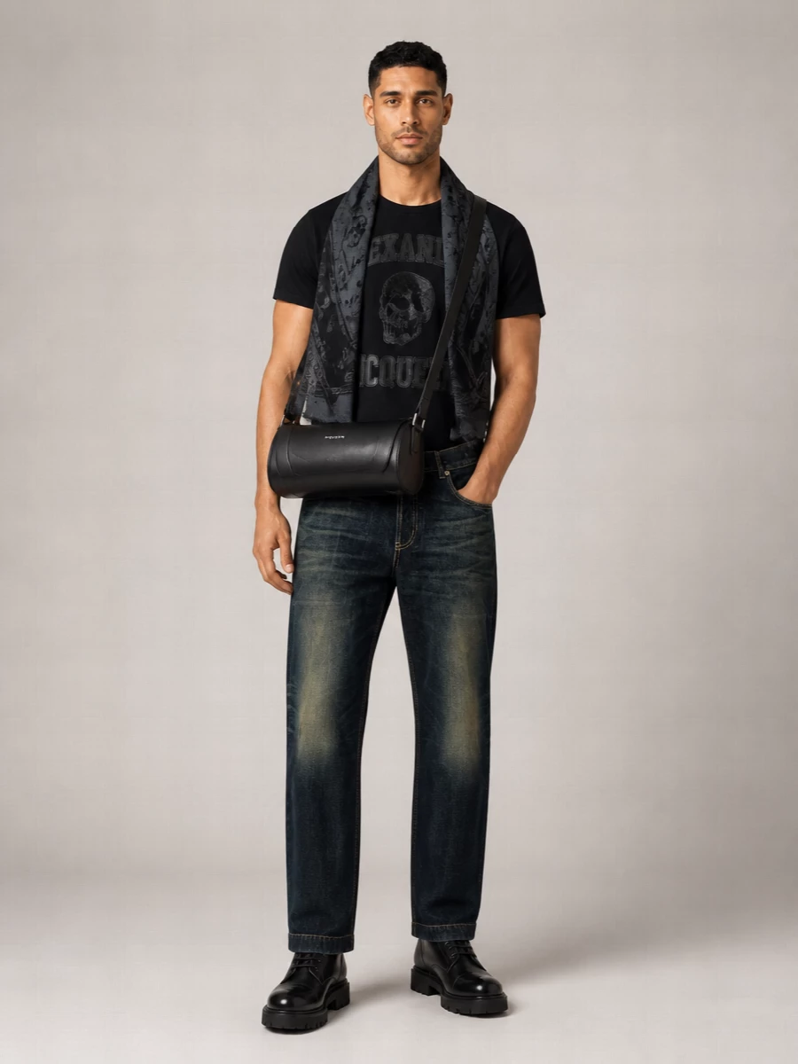 Mc Queen Denim Wide-Leg Jeans
