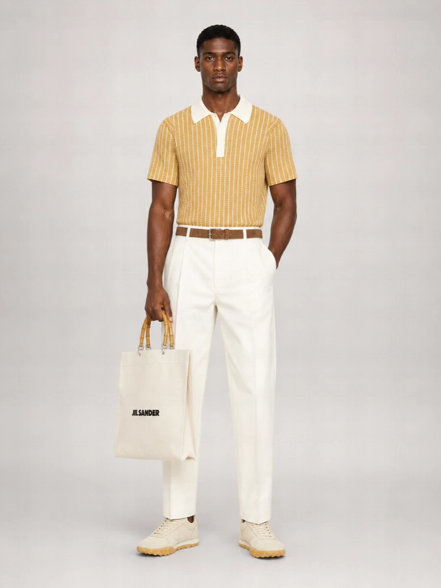 Jil Sander Cotton Knit Polo Shirt