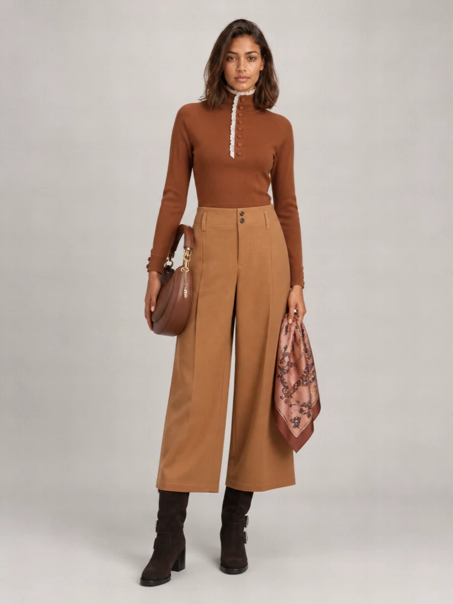 Chloé Wool Lace Turtleneck Sweater