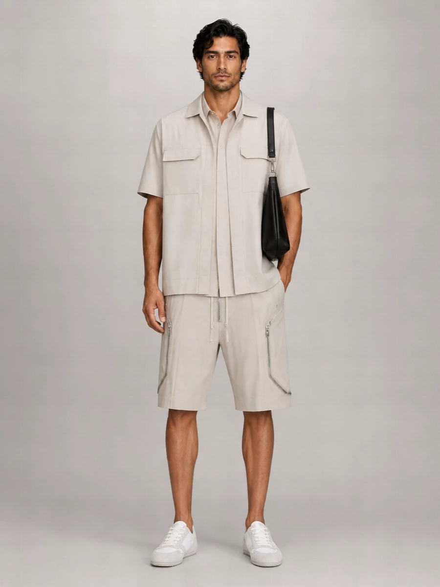 Rick Owens Cotton Oversized Short-Sleeve Shirt Jacket
