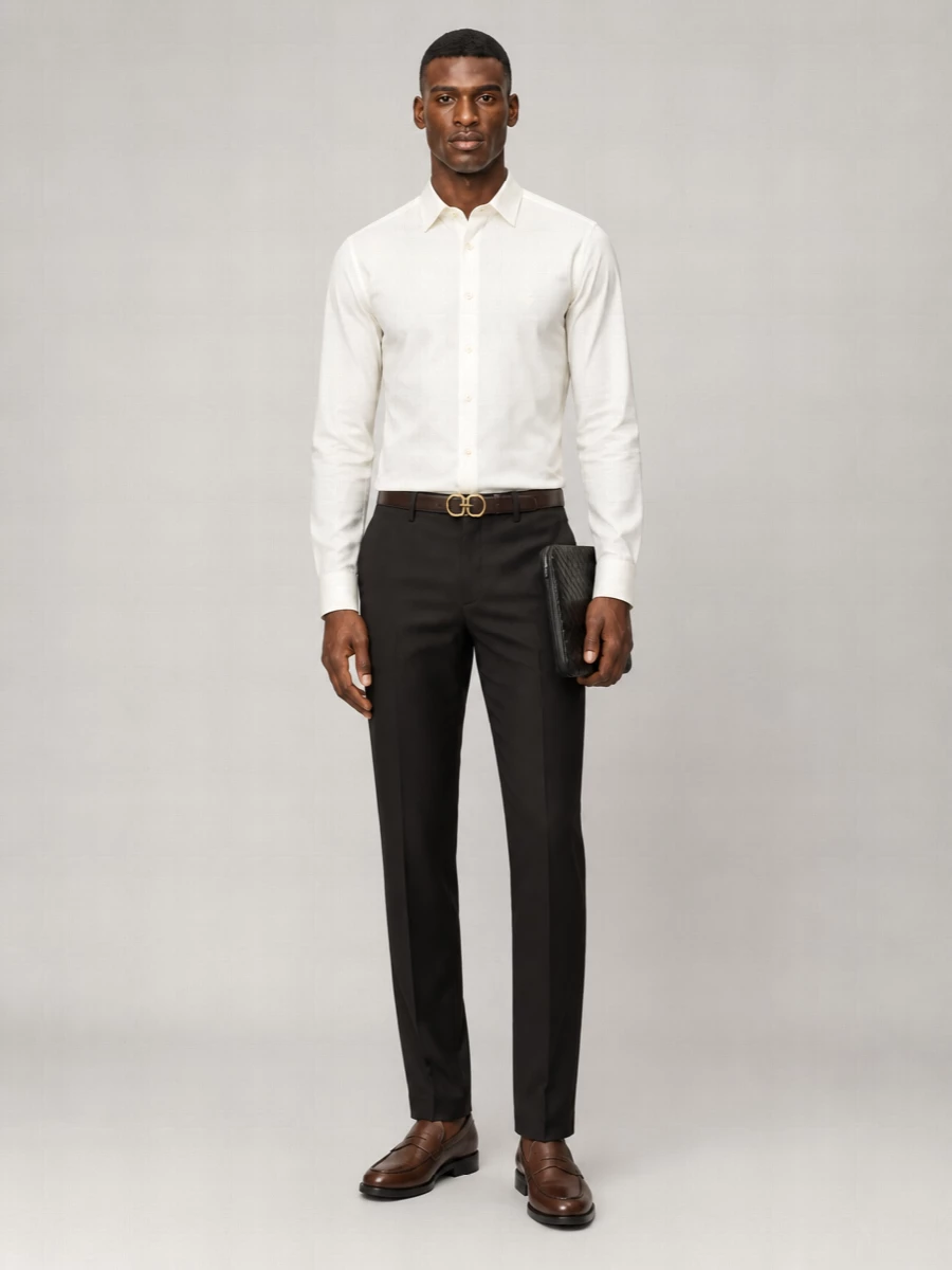 Pt Torino Cotton Trousers With Front And Back Pockets