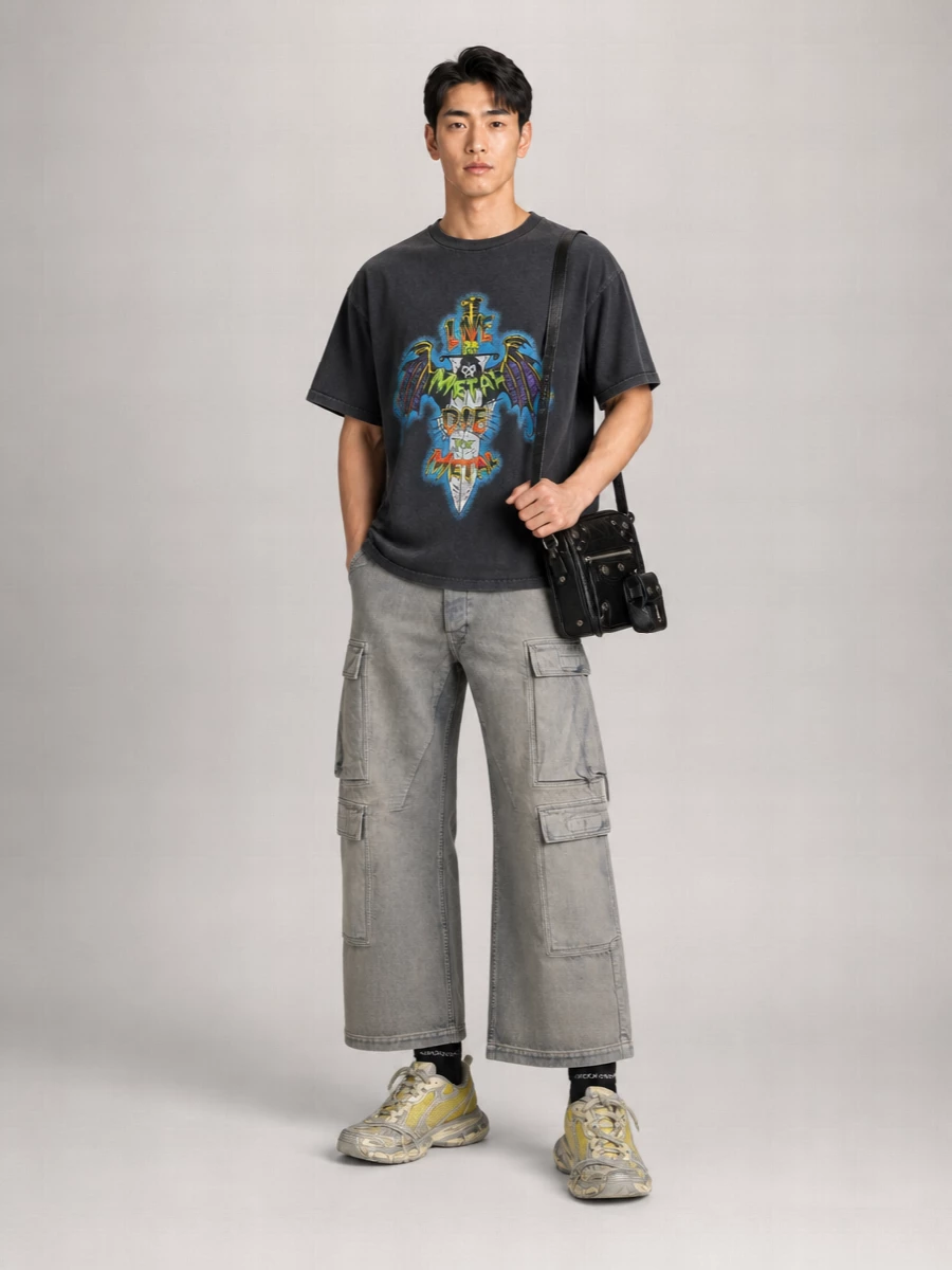 Gallery Dept. Live For Metal Cotton T-Shirt