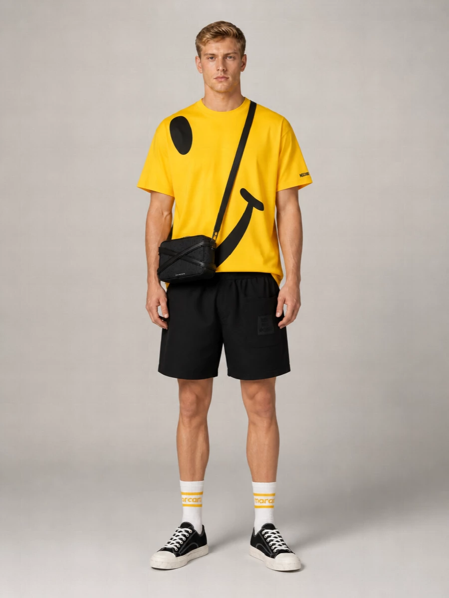 Moschino Cotton Smiley Print T-Shirt