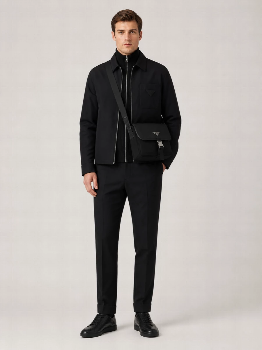 Prada Cotton Long-Sleeve Shirt Jacket