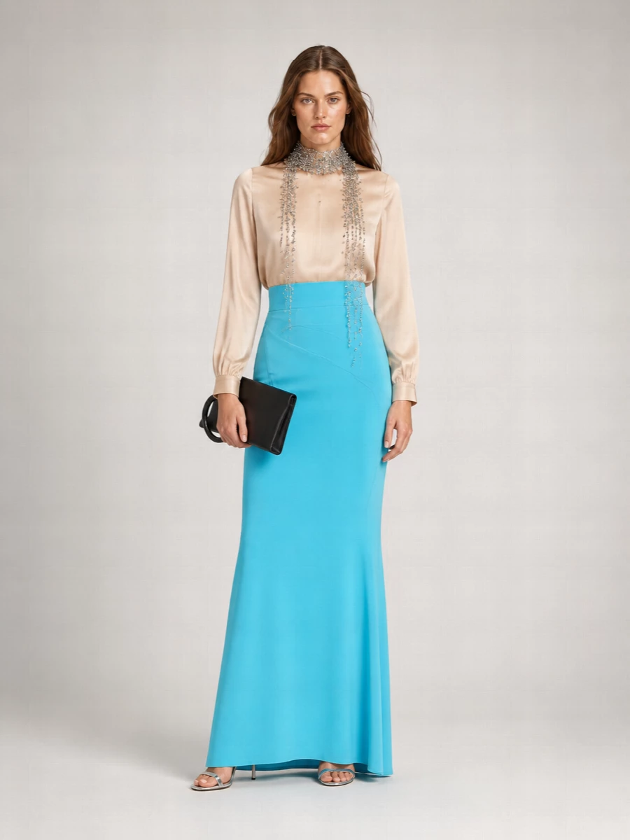 Tom Ford High-Waist Cutout Maxi Skirt