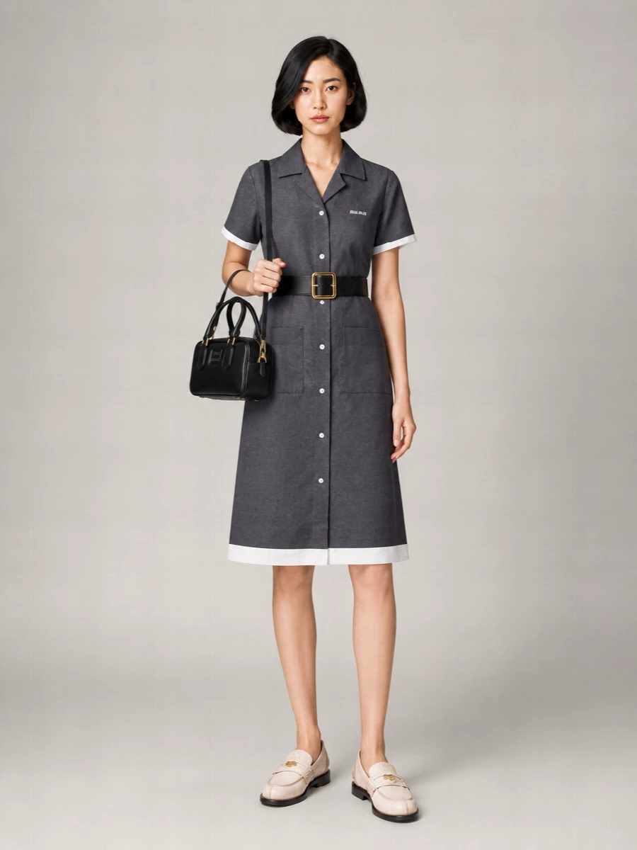Miu Miu Adjustable Leather Belt With Gold-Tone Hardware