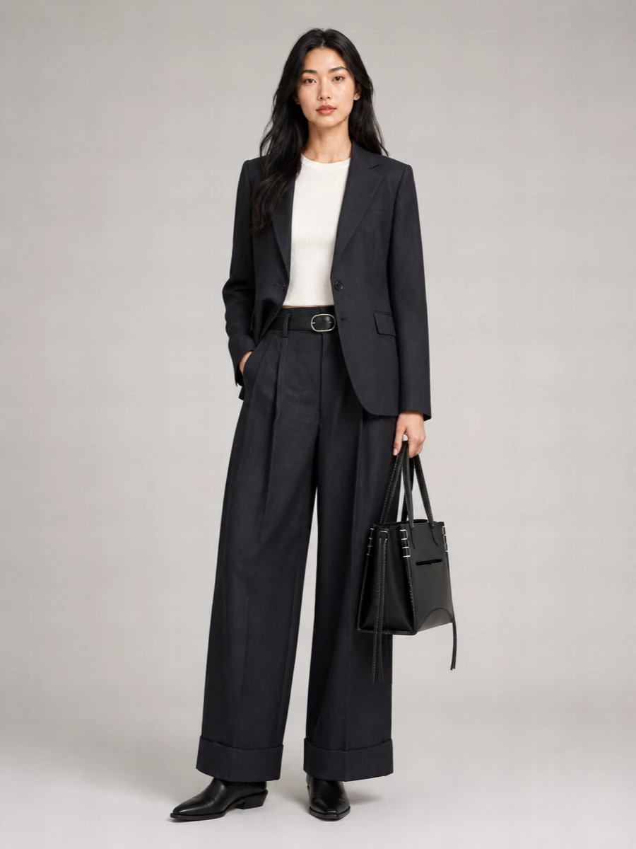 Junya Watanabe wool straight-leg suit trousers