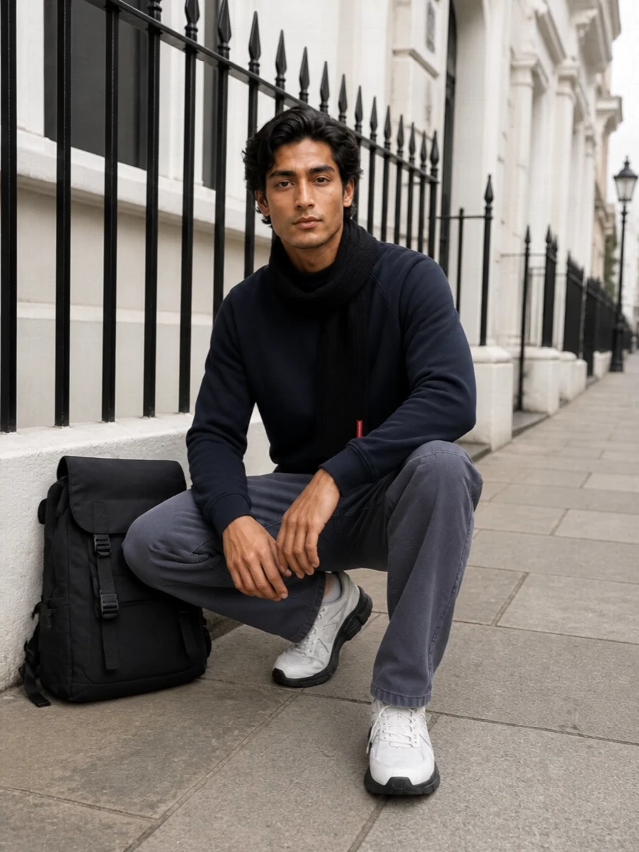 Ten c navy sweatshirt gr10k cargo trousers