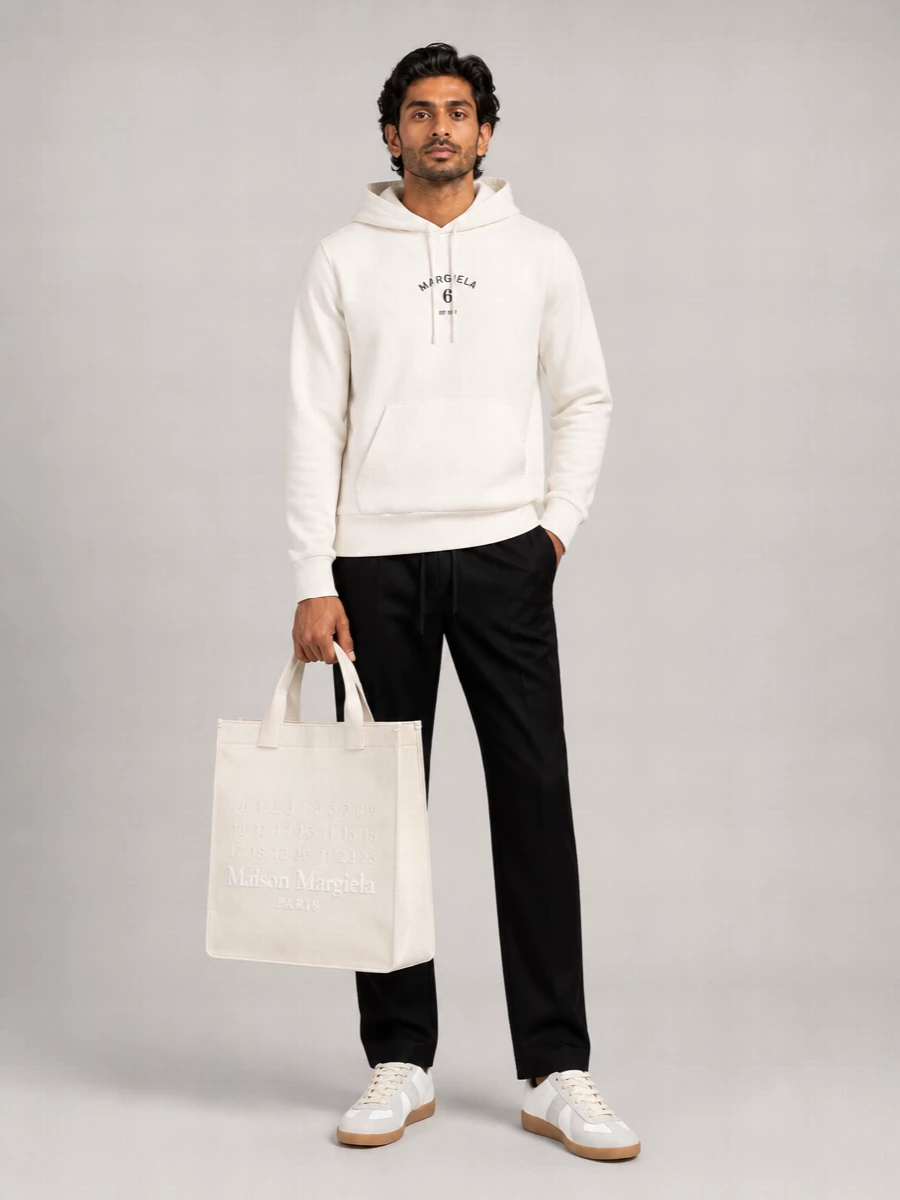Mm6 Maison Margiela Cotton Logo Print Hoodie
