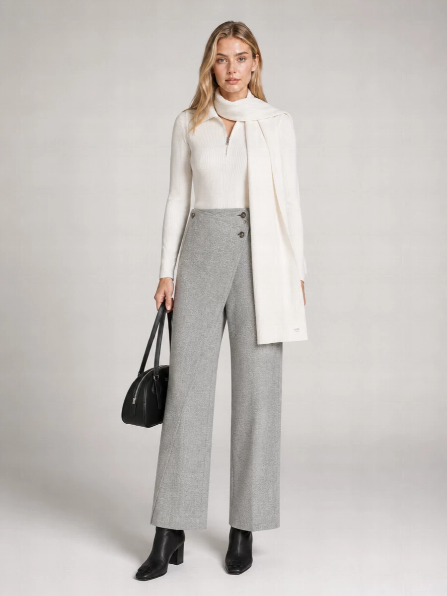 Courrèges Merino Wool Ribbed Zip Sweater