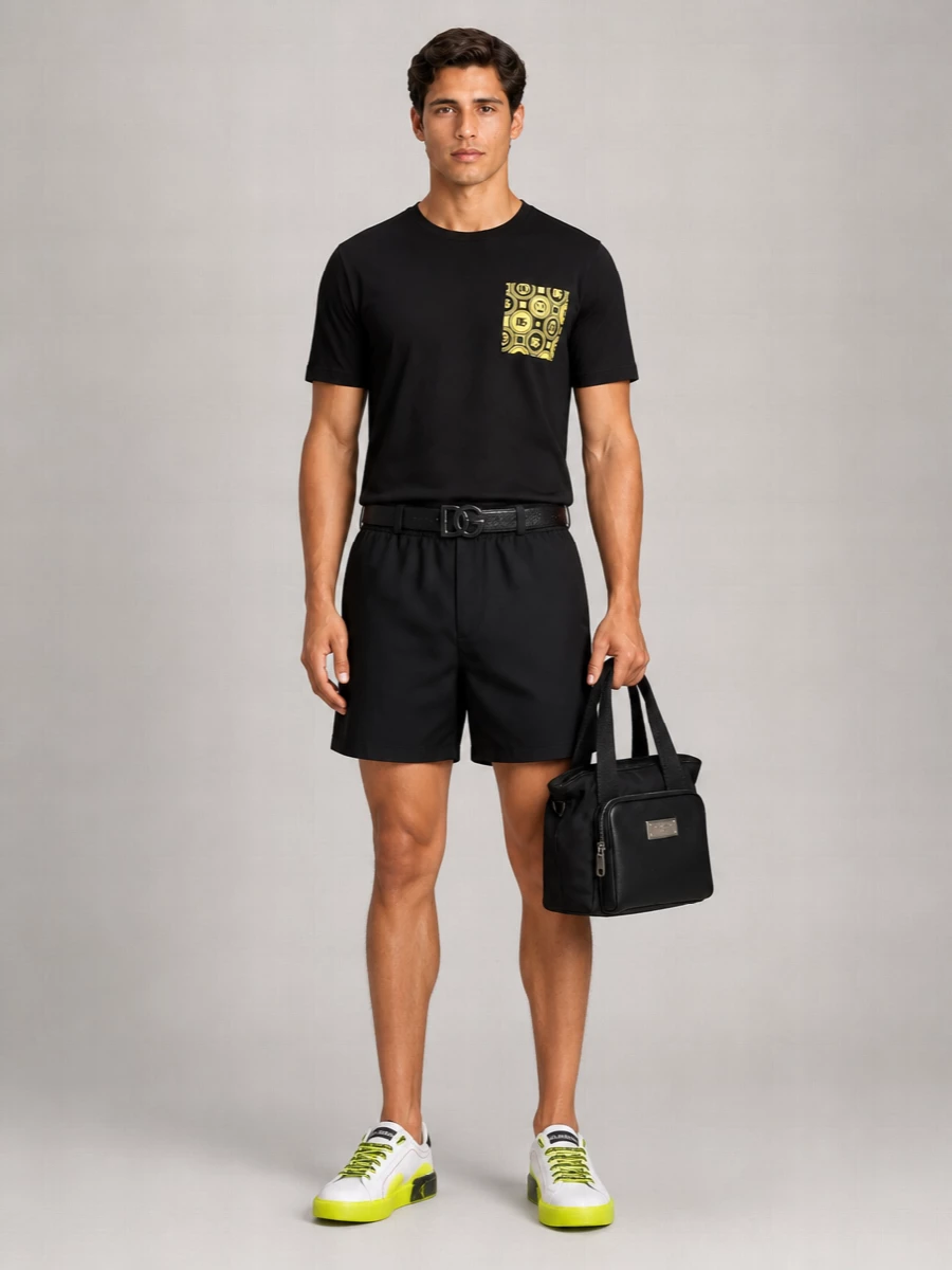 Dolce&Gabbana Cotton Pattern Pocket Short-Sleeve T-Shirt