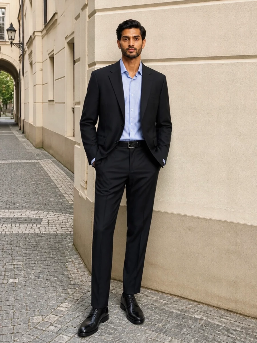 Balenciaga blazer dior trousers black derbies