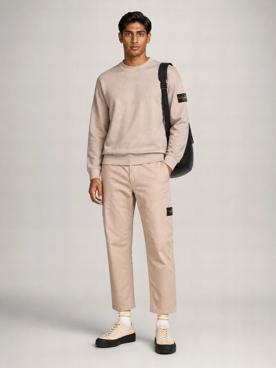 Stone Island Ribbed Crew Neck Jumper