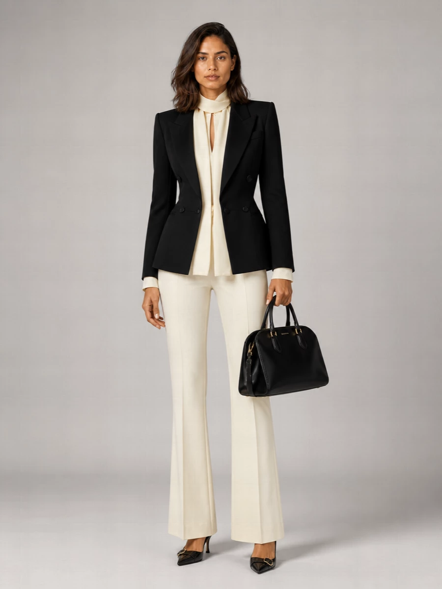 Givenchy Wool Double-Breasted Cutout Blazer