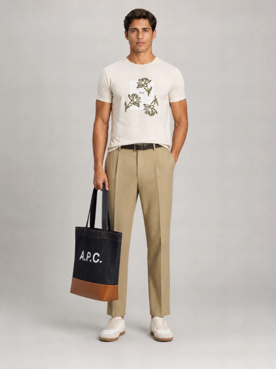 Boss Ribbed Cotton Short-Sleeve T-Shirt