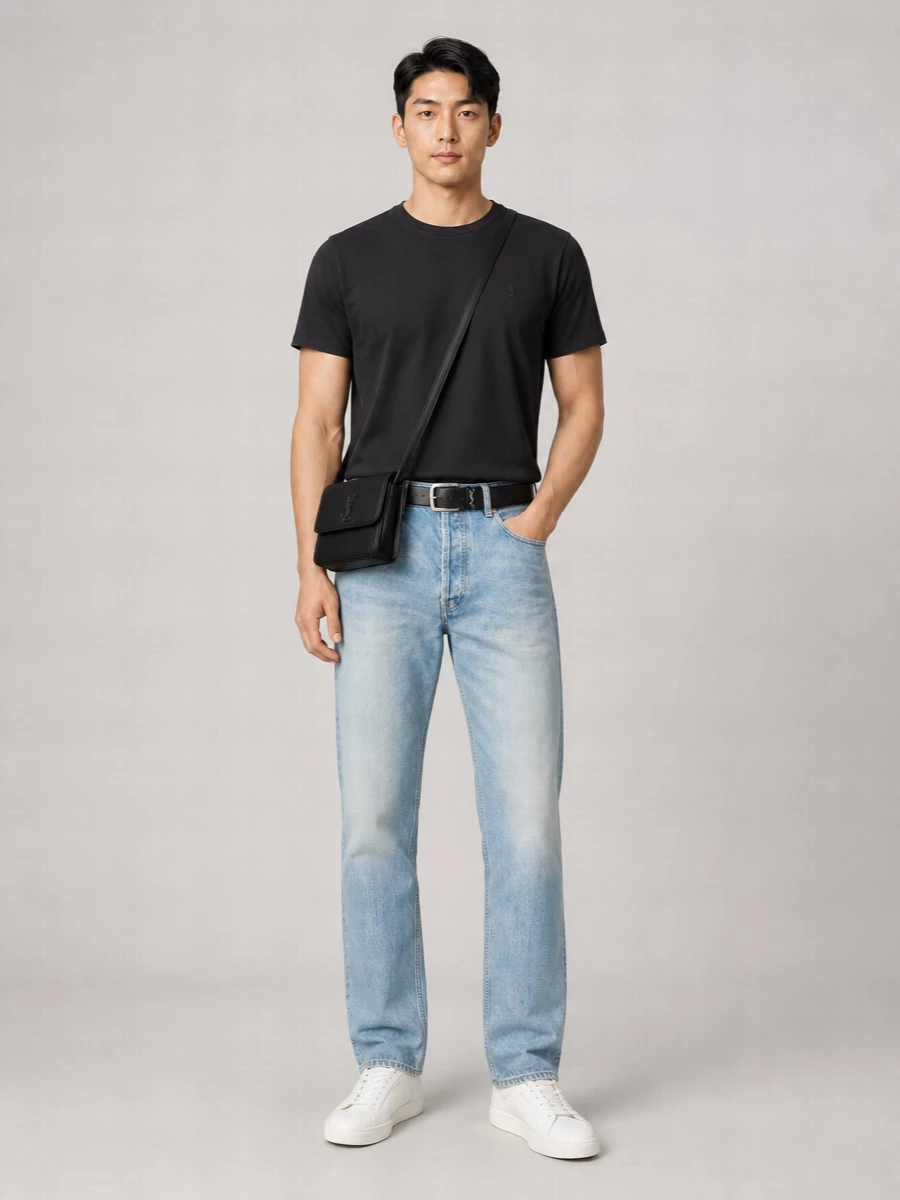 Saint Laurent Denim Straight-Leg Jeans