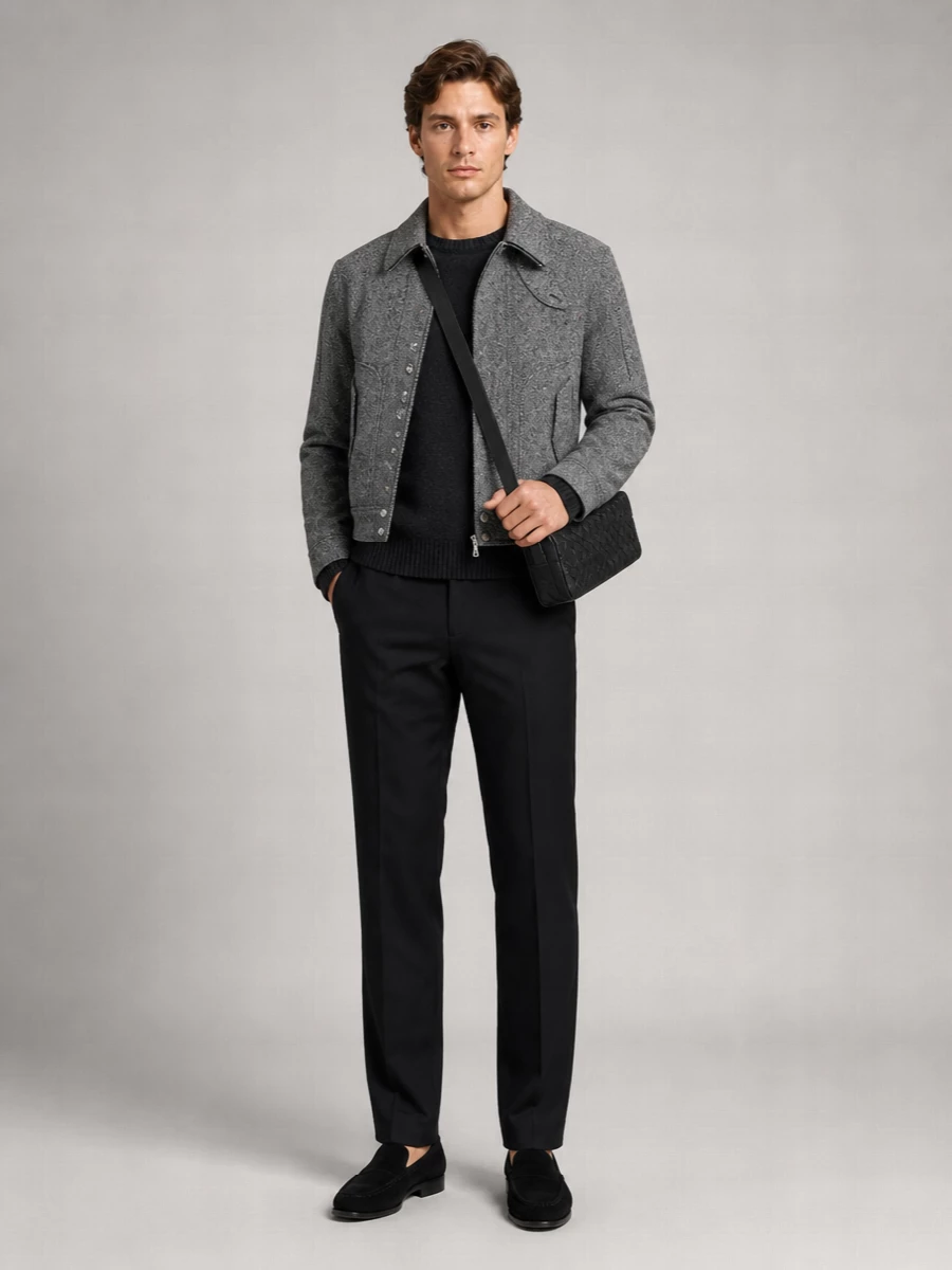 Dries Van Noten Wool Oversized Single Breasted Coat
