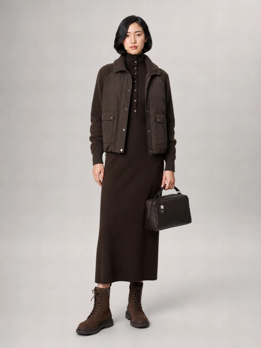 Brunello Cucinelli Down Cropped Boxy-Fit Jacket