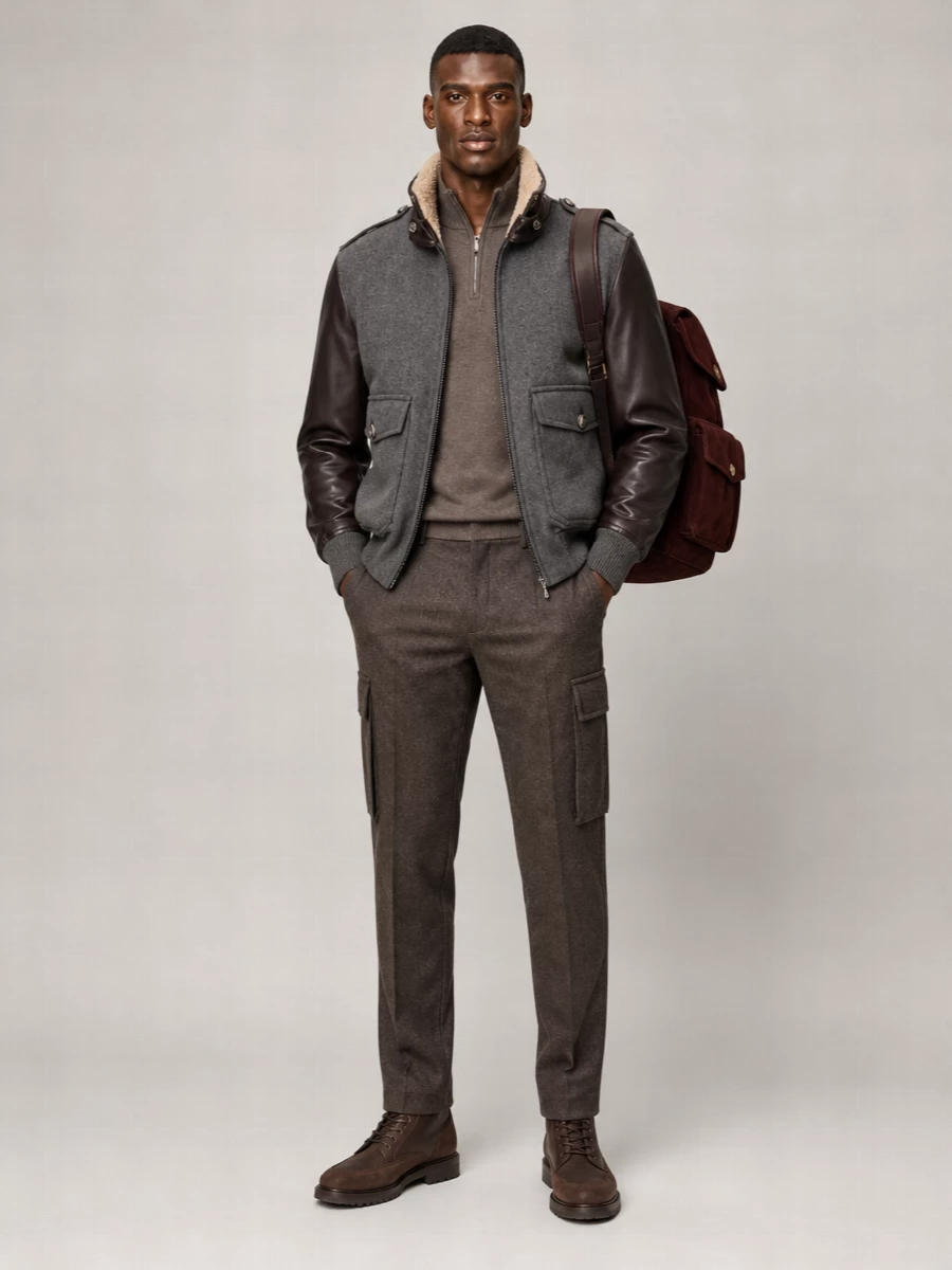 Brunello Cucinelli Cashmere Padded Bomber Jacket