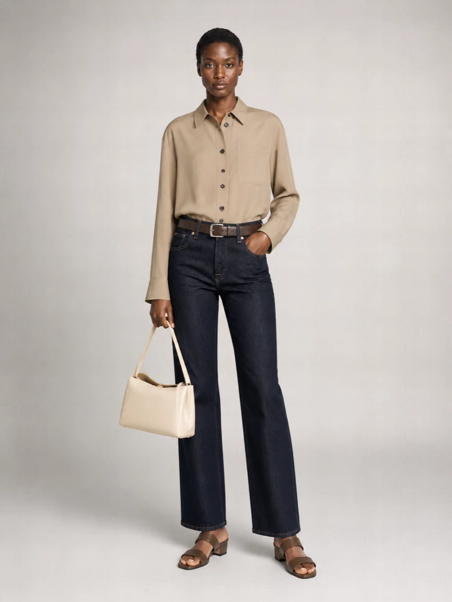 7 For All Mankind Denim Low-Rise Straight-Leg Jeans