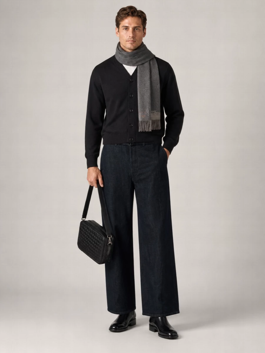 Lemaire Relaxed-Fit V-Neck Wool-Blend Cardigan