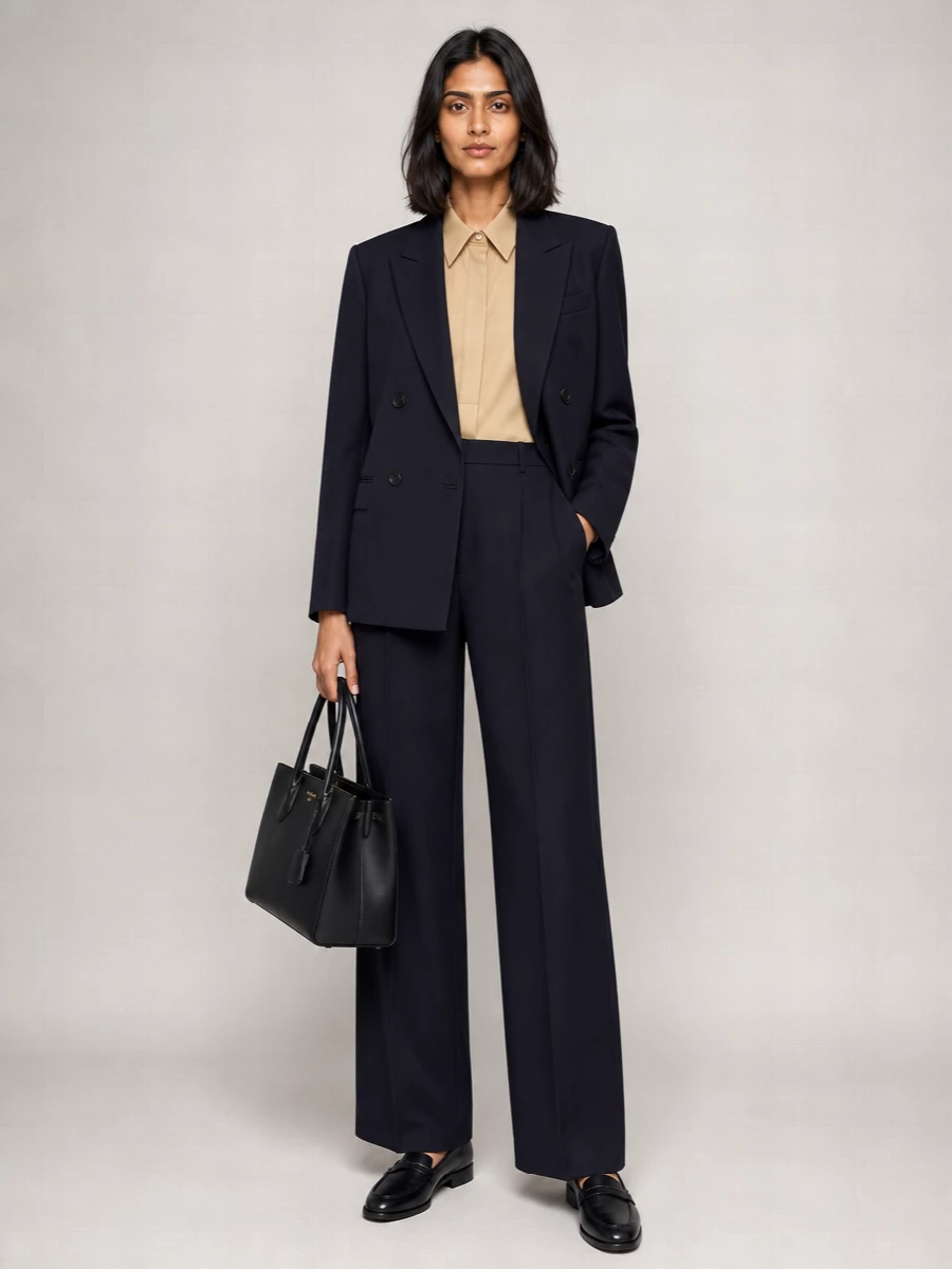 The Row Double-Breasted Blazer With Chest Pocket
