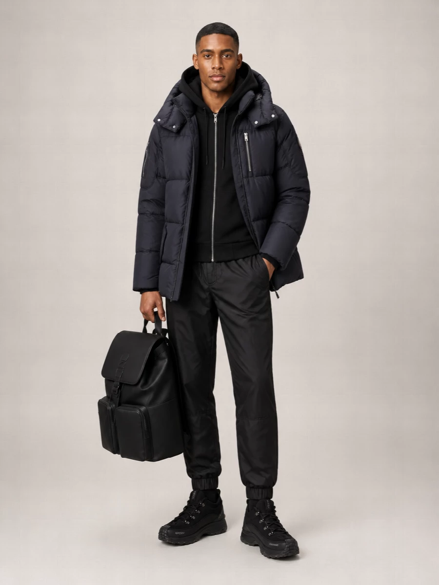 Moose Knuckles Nylon Quilted Puffer Coat