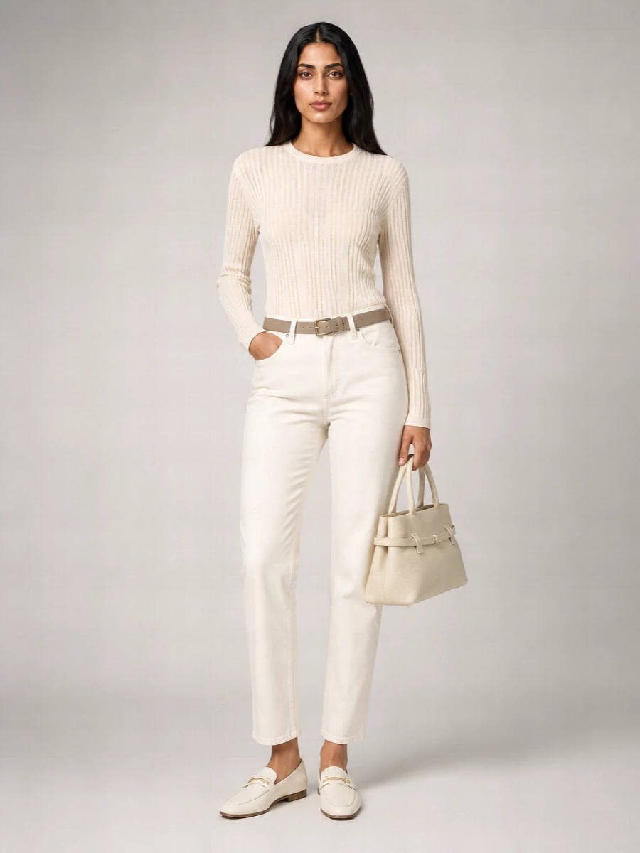Loulou Studio Organic Cotton Straight Leg Jeans