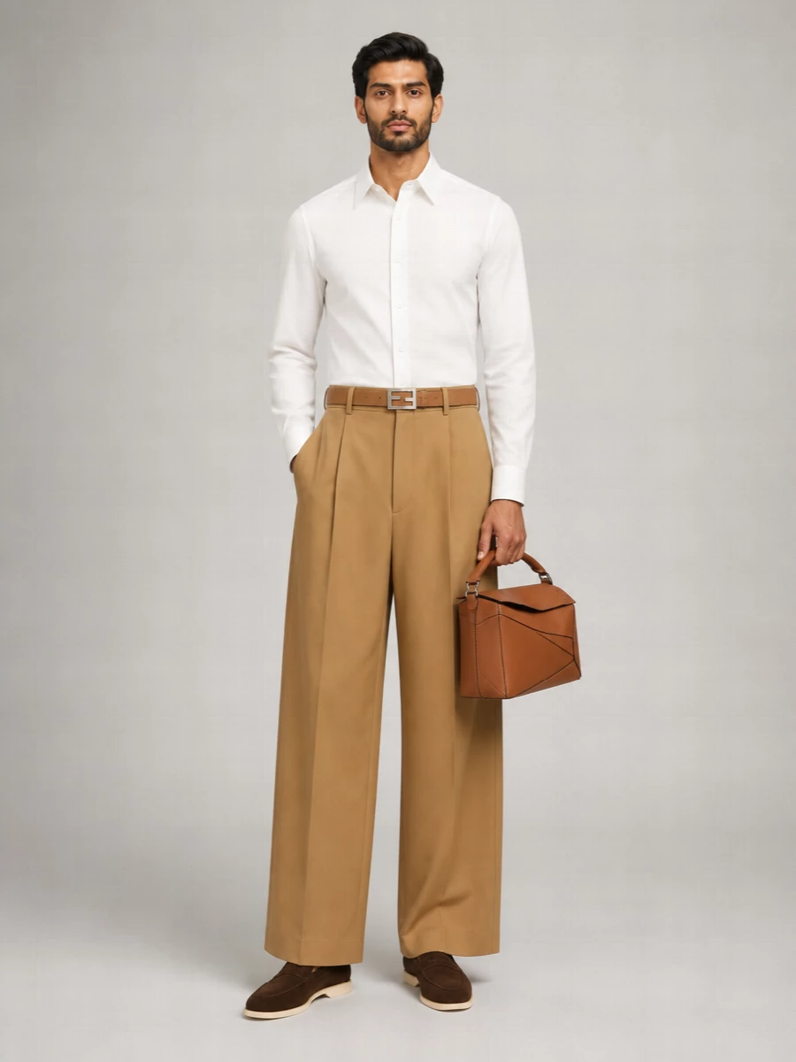 Loewe Cotton Wide-Leg Trousers
