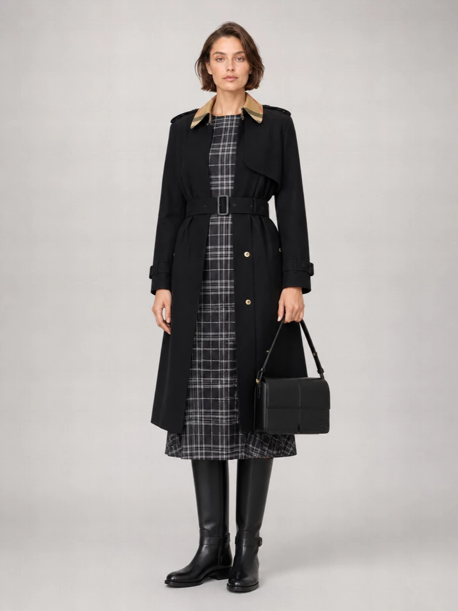 Burberry Sandridge Single-Breasted Belted Trench Coat