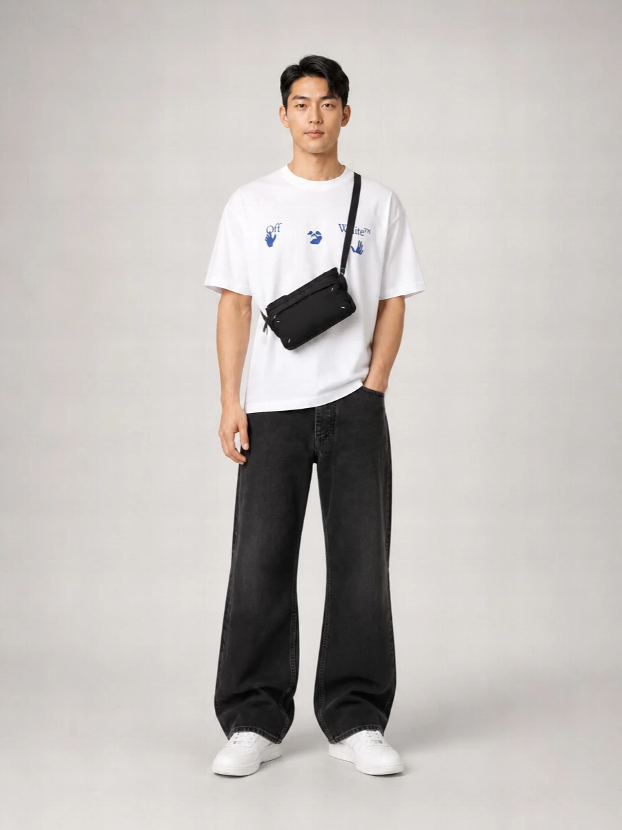 Off-White Leather Low-Top Sneakers