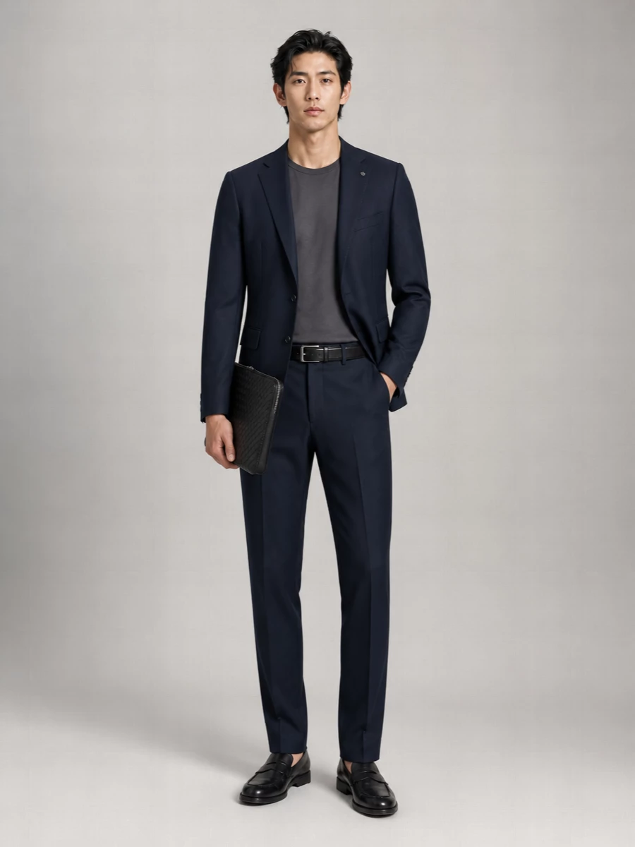 Pt Torino cotton wool herringbone mid-rise relaxed-leg tailored trousers