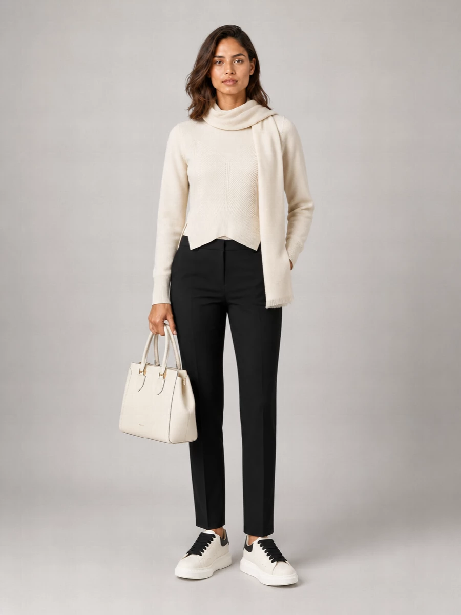 Alexander Mcqueen Cashmere Wool Geometric-Pattern Crewneck Sweater