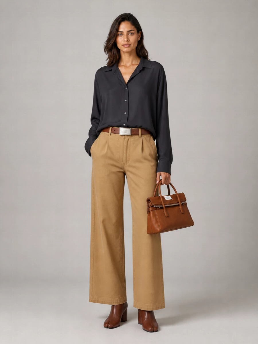 Maison Margiela Cotton Wide-Leg Trousers