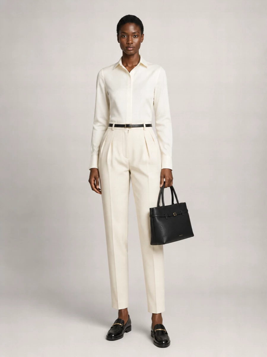 Max Mara Carrot-Fit Cotton Tailored Trousers